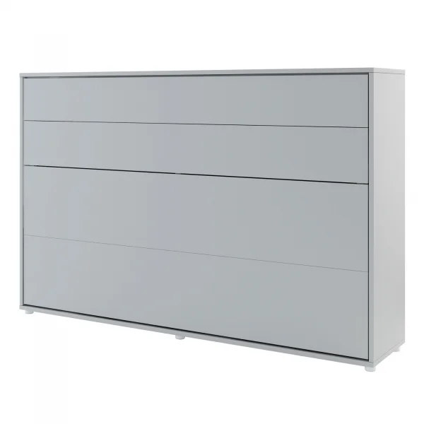 Letto a scomparsa orizzontale 120x200 cm una piazza e mezza grigio Camelio