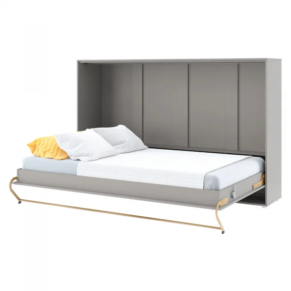 Letto a scomparsa orizzontale 120x200 cm una piazza e mezza grigio Chimera