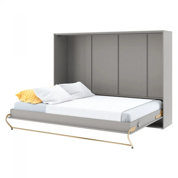 Letto a scomparsa orizzontale 140x200 cm alla francese grigio Chimera