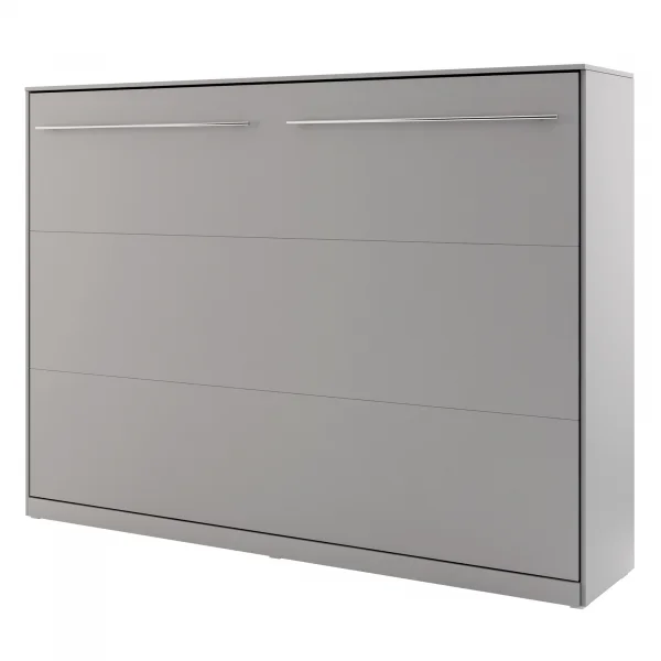 Letto a scomparsa orizzontale 140x200 cm alla francese grigio Chimera
