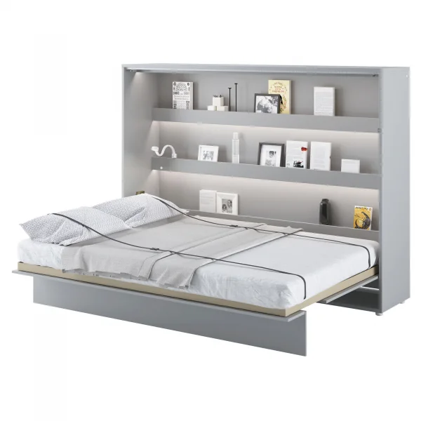 Letto a scomparsa orizzontale 160x200 cm matrimoniale grigio Camelio