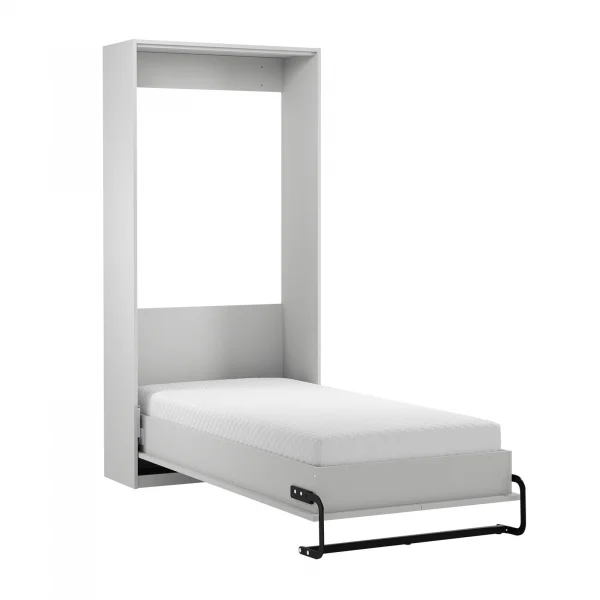 Letto a scomparsa verticale 90x200 cm singolo shabby bianco Shubo