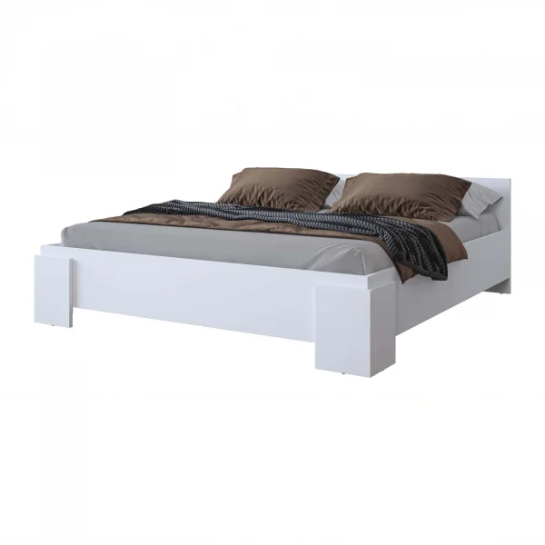 Letto matrimoniale oversize 180x200cm bianco opaco Frisk