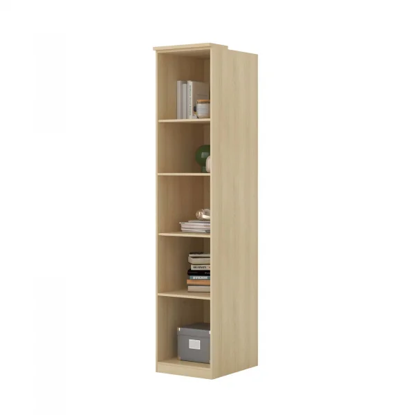 Libreria a colonna 45x215h cm 4 ripiani rovere Elvira