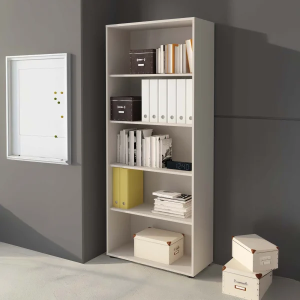 Libreria ufficio moderna 79x188cm beige cashmere Woody