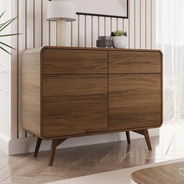 Madia 108x84h cm 2 ante 2 cassetti rovere scuro Walden