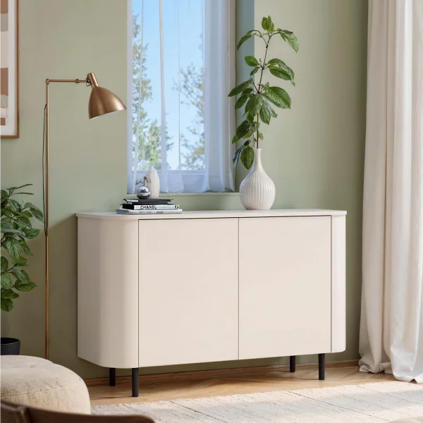 Madia 130x82h cm 2 ante moderna beige cashmere Lucrezia