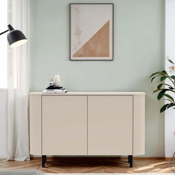 Madia 130x82h cm 2 ante moderna beige cashmere Lucrezia