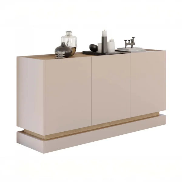 Madia 160x75h cm 3 ante moderna beige rovere Rhea
