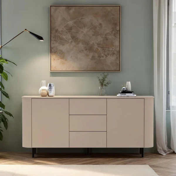 Madia 180x82h cm 2 ante 3 cassetti beige cashmere Lucrezia