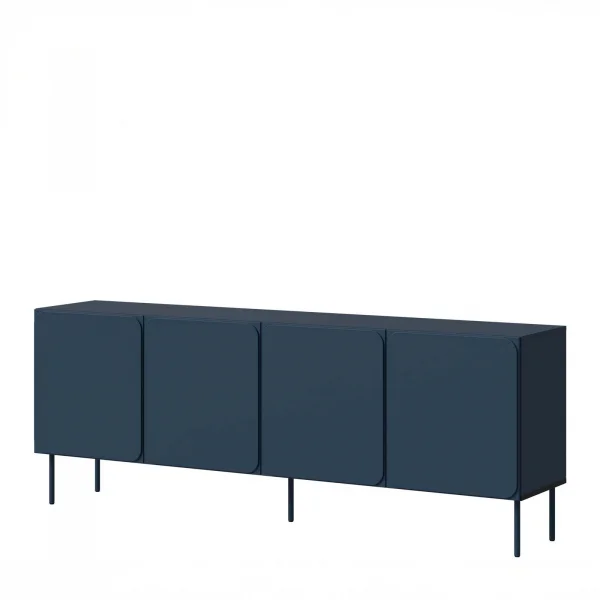 Madia 200x76h cm 4 ante moderna blu navy Maya