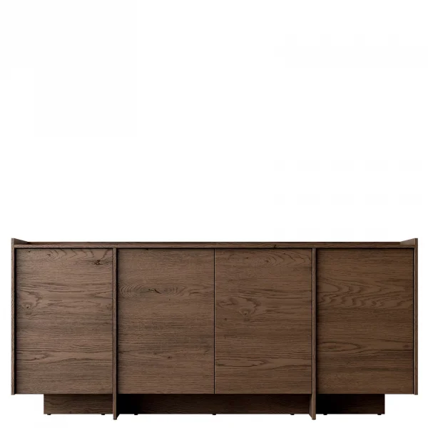 Madia 200x90h cm 4 ante moderna rovere scuro Girone
