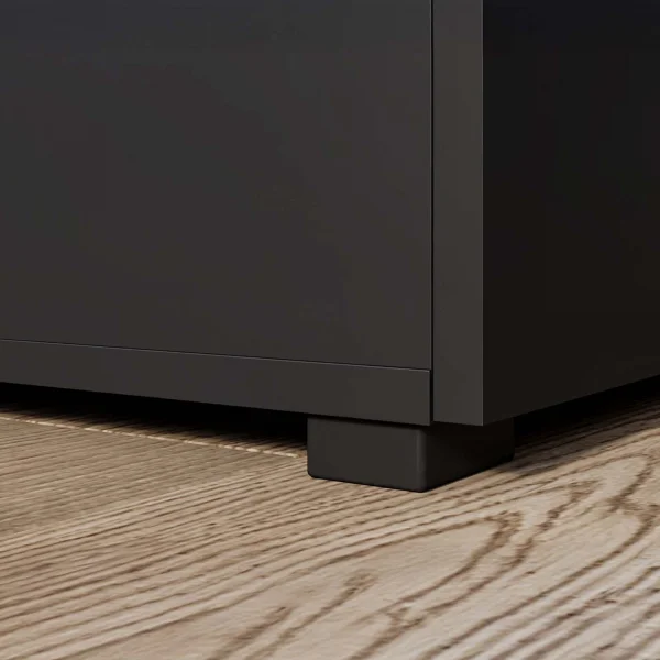 Madia moderna 195x78h cm 4 ante 2 cassetti nero Edge