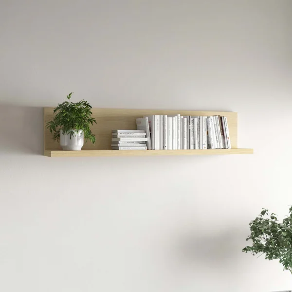 Mensola 150x32h cm per parete attrezzata rovere Megan Gihome®