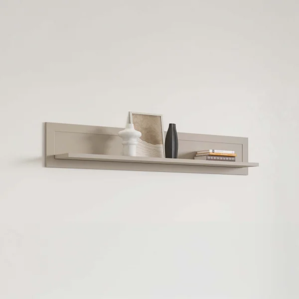 Mensola 177x32h cm a muro moderna beige Texel