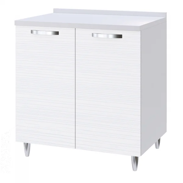 Mobile base cucina 80x86h cm 2 ante bianco frassinato Talise