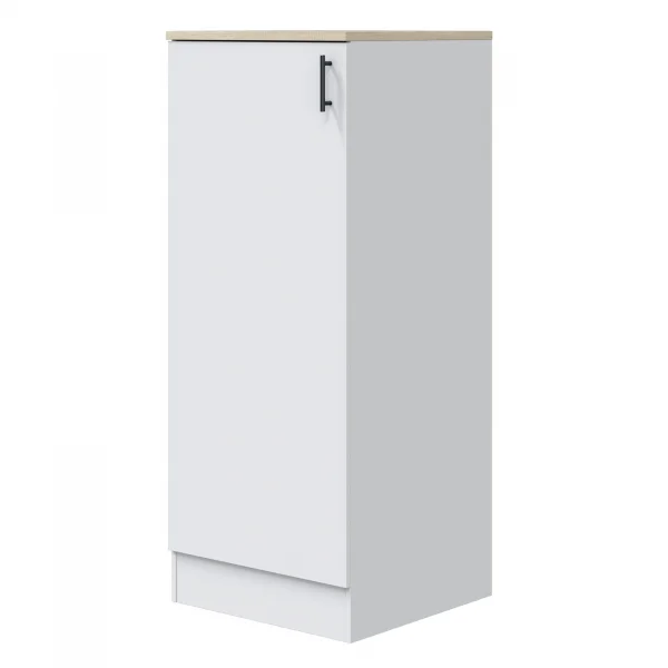 Mobile colonna multiuso 60x148h cm componibile 1 anta bianco lucido rovere Kimera