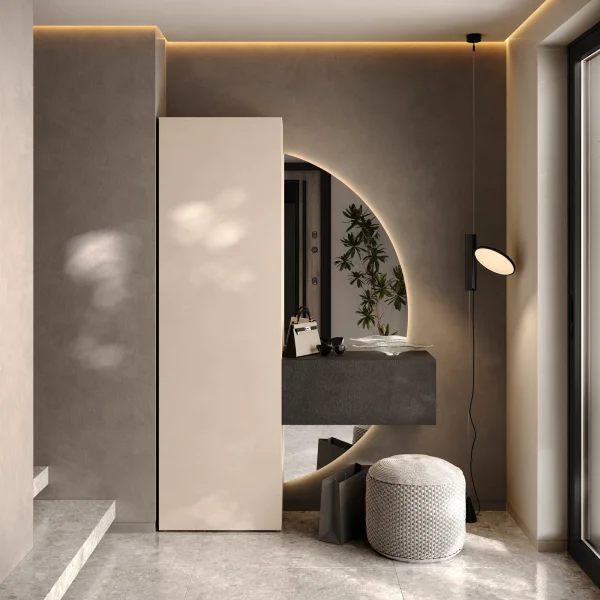 Mobile ingresso 124x186h cm ossido nero beige cashmere Sunset 1022