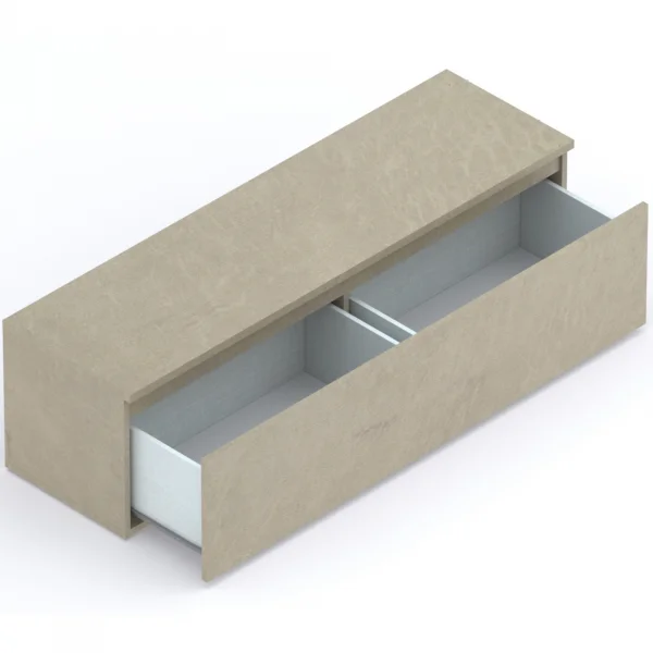 Mobile ingresso 222x220h cm pannello cannettato tortora rovere chiaro Sunset Decor 1016