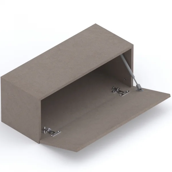 Mobile ingresso sospeso consolle 132x240h cm pannello cannettato marrone rovere chiaro Sunset Decor 1020