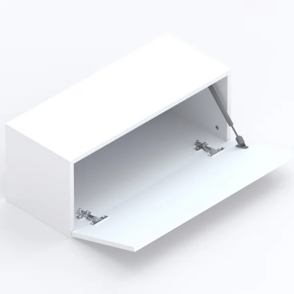 Mobile ingresso sospeso consolle 138x260h cm pannello cannettato bianco lucido rovere chiaro Sunset Decor 1024