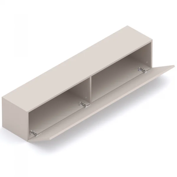 Mobile ingresso sospeso consolle 207x240h cm pannello cannettato beige marrone rovere scuro Sunset Decor 1010