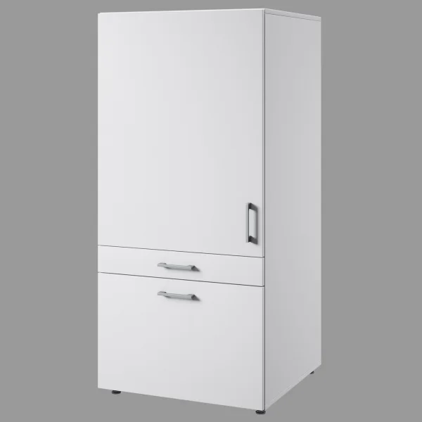 Mobile lavanderia 67x145h cm 1 anta 2 cassetti bianco Ordinary