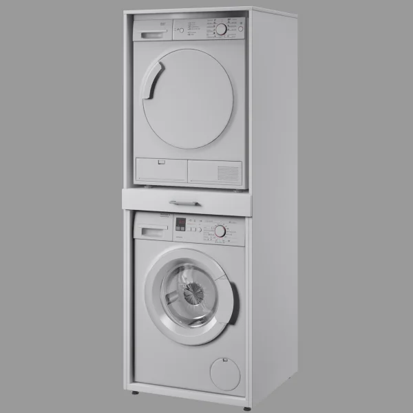 Mobile lavatrice e asciugatrice 69x189h cm bianco Ordinary