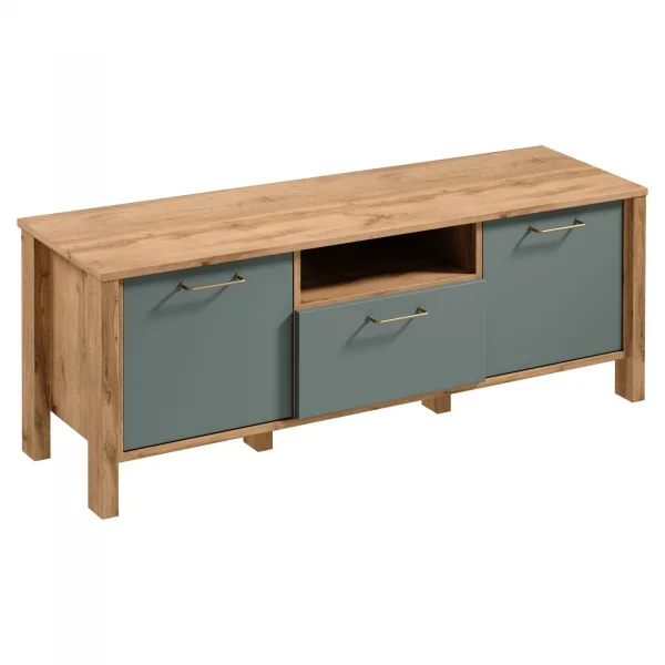 Mobile porta tv 138x49h cm 2 ante rovere verde Leave