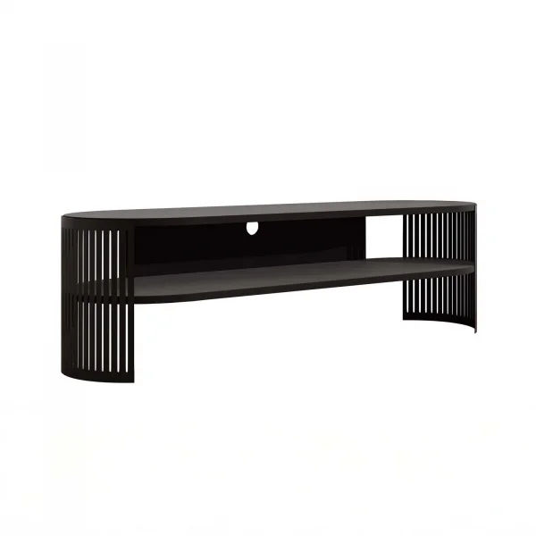 Mobile porta tv 140x40h cm ovale nero Elisera
