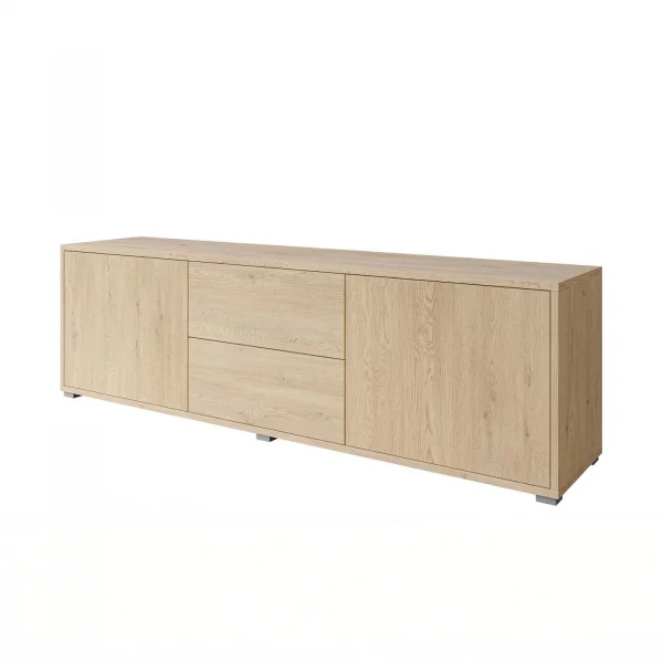Mobile porta TV 141x50h cm 2 ante 2 cassetti rovere Eindhoven