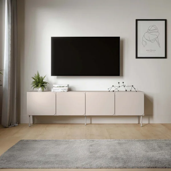 Mobile porta tv 200x61h cm 4 ante beige cashmere Maya