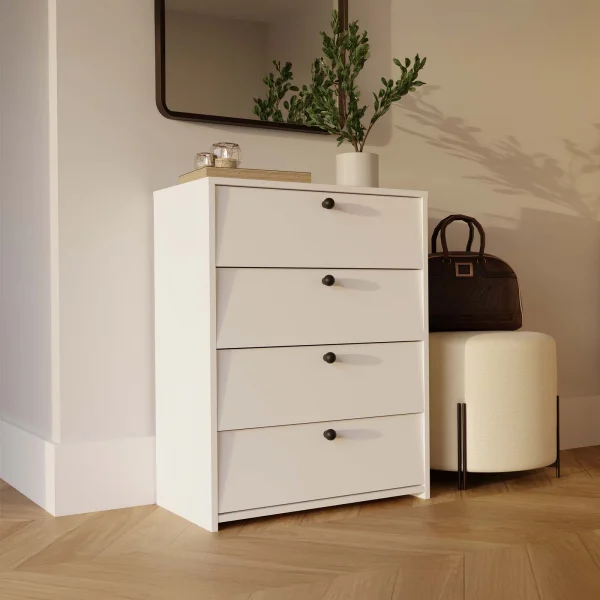 Mobile scarpiera 66x36h cm 4 ribaltine bianco Leaf
