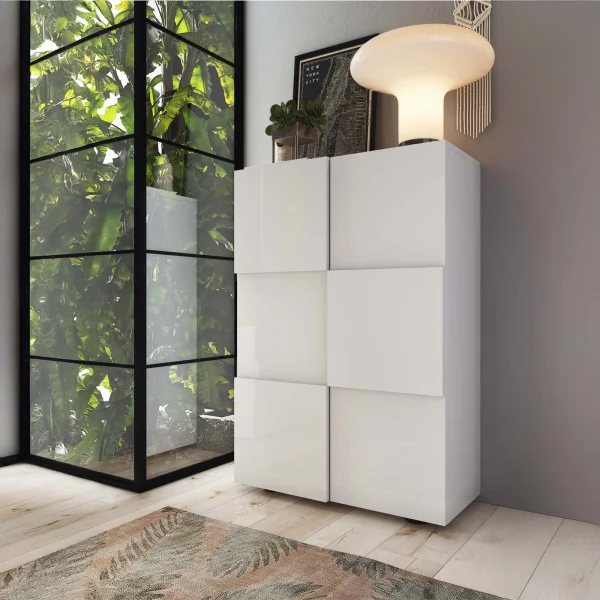 Mobile scarpiera 78x112h cm 2 ante bianco lucido Obsession