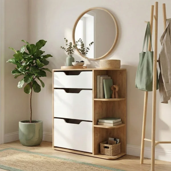 Cassettiera a 9 Cassetti per Camera da Letto, Cassettiera Alta Rustica in Legno di Quercia, Cassettiera Organizer per Camera da Letto, Corridoio Cassettiera a 9 Cassetti per Camera da Letto, Cassettiera Alta Rustica in Legno di Quercia, Cassettiera Organizer per Camera da Letto, Corridoio