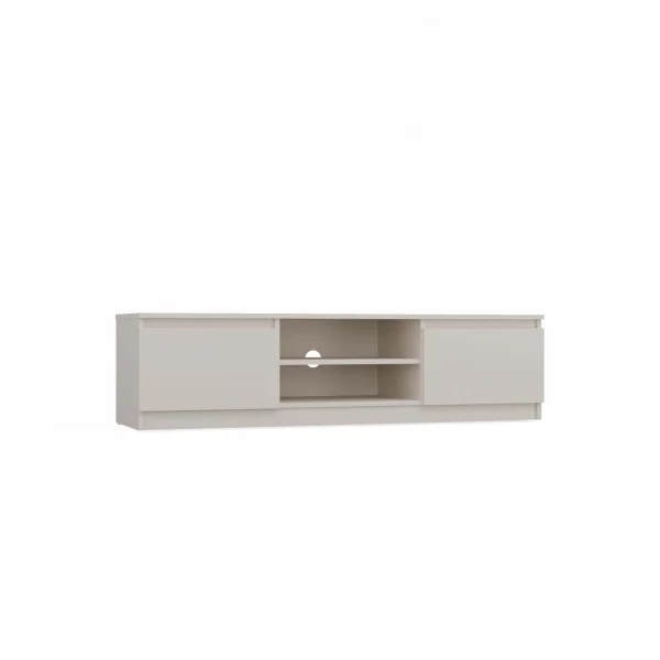 Mobile TV 140x36h cm 2 ante 2 vani a giorno beige cashmere Kitri