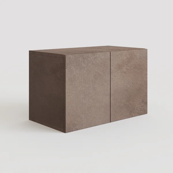 Panca da terra ingresso 63x35h cm 2 ante marrone bronzo Sunset