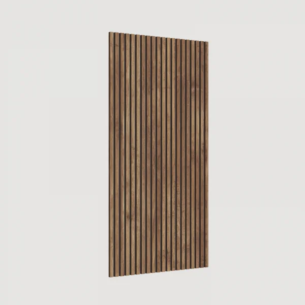 Pannello cannettato a muro 69x138h cm con ganci appendiabiti rovere scuro Sunset Decor