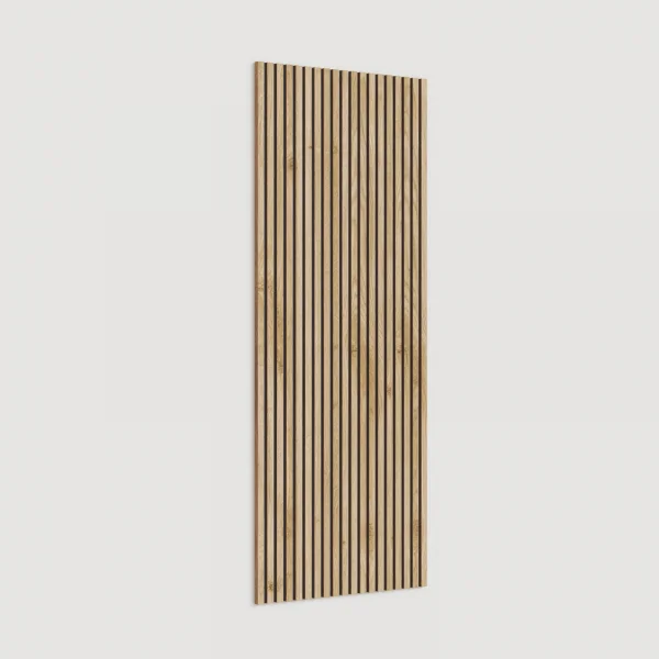 Pannello cannettato a muro 69x180h cm con ganci appendiabiti rovere chiaro Sunset Decor