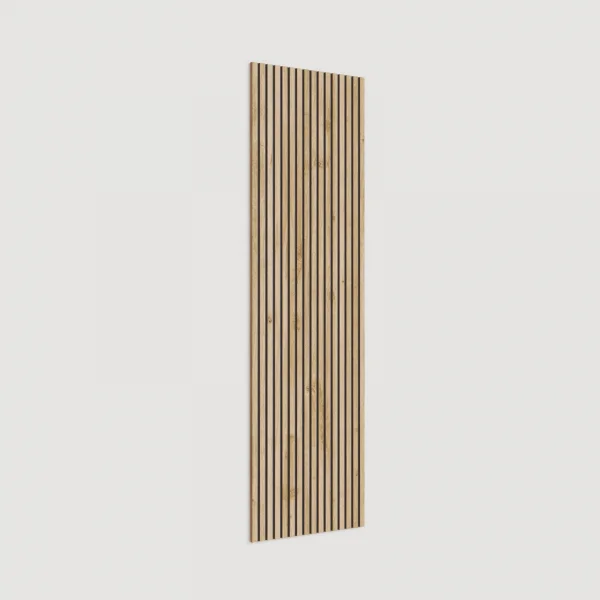 Pannello cannettato a muro 69x240h cm con ganci appendiabiti rovere chiaro Sunset Decor