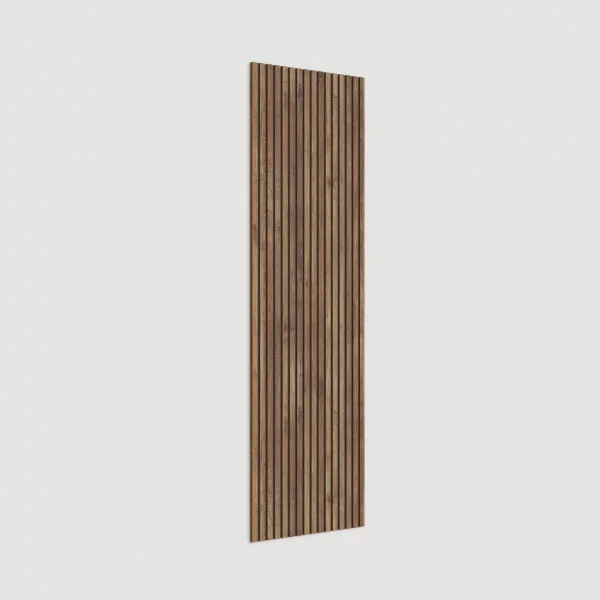 Pannello cannettato a muro 69x240h cm con ganci appendiabiti rovere scuro Sunset Decor