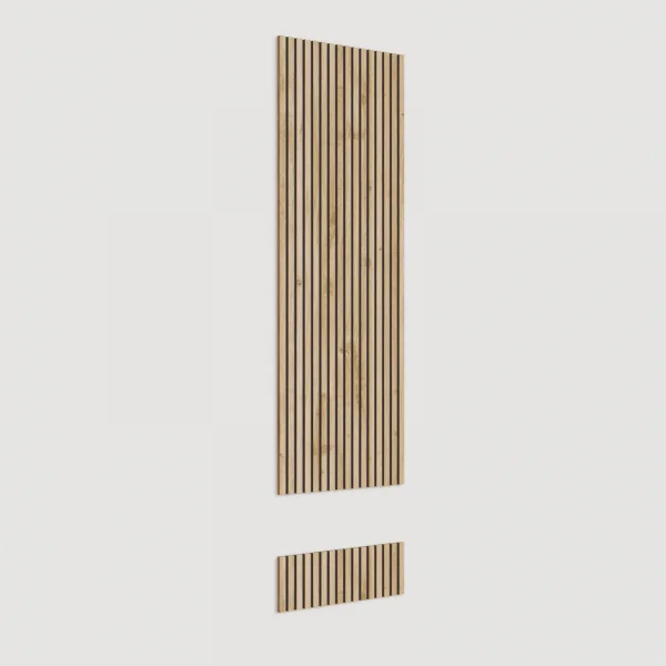 Pannello cannettato a muro 69x260h cm con ganci appendiabiti rovere chiaro Sunset Decor