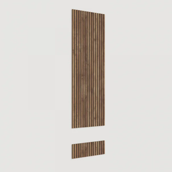 Pannello cannettato a muro 69x260h cm con ganci appendiabiti rovere scuro Sunset Decor