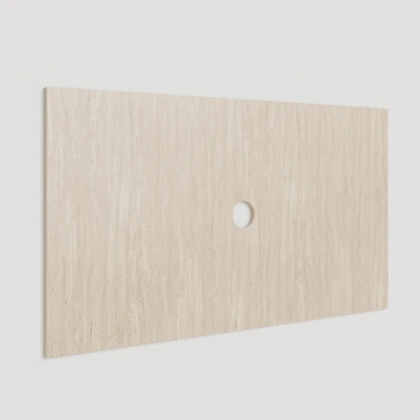 Pannello porta tv 180x100h cm effetto travertino Sunset