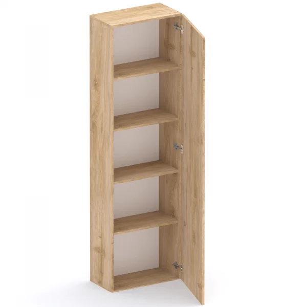 Parete attrezzata con scrivania 305x186h cm beige cashmere rovere chiaro Sunset 1029