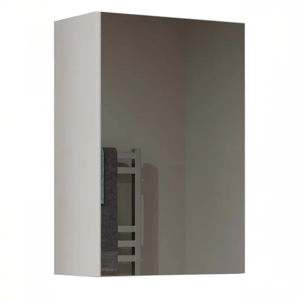 Pensile bagno sospeso 40x60h cm 1 anta con specchio bianco Motty