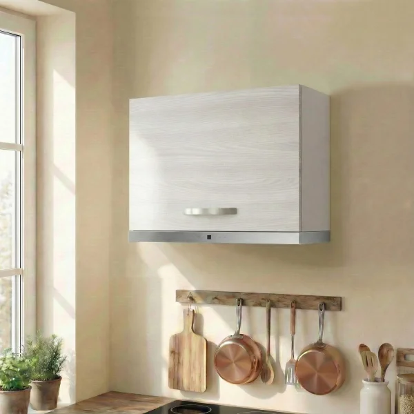 Pensile per cappa 60x48h cm 1 anta bianco frassinato Talise