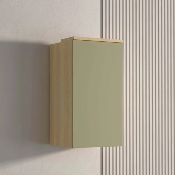 Pensile sospeso 45x83h cm 1 anta reversibile verde salvia rovere Elvira