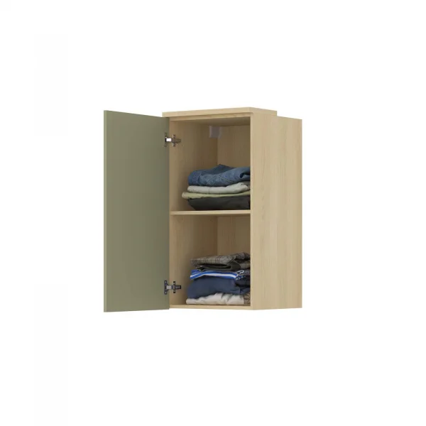 Pensile sospeso 45x83h cm 1 anta reversibile verde salvia rovere Elvira