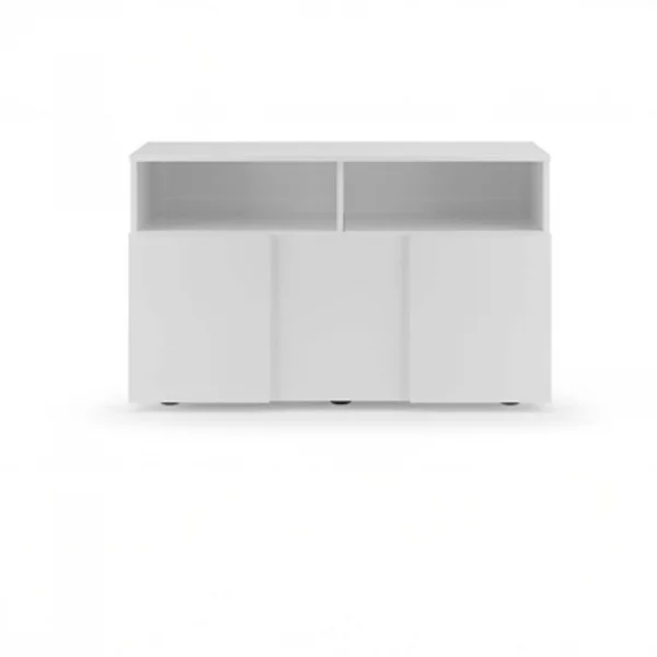 Scarpiera ingresso 91x59h cm 1 anta a ribalta 2 vani a vista bianco lucido Obsession